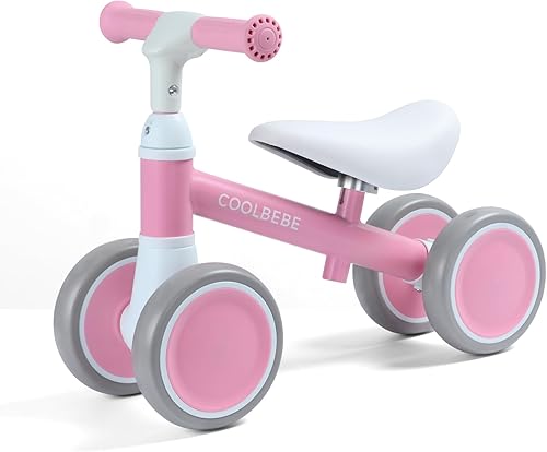 Miniatura 5 de COOLBEBE Bicicleta de equilibrio para bebés de 1 año, regalo para niños y niñas, bicicleta de equilibrio para niños de 2 años con 4 ruedas