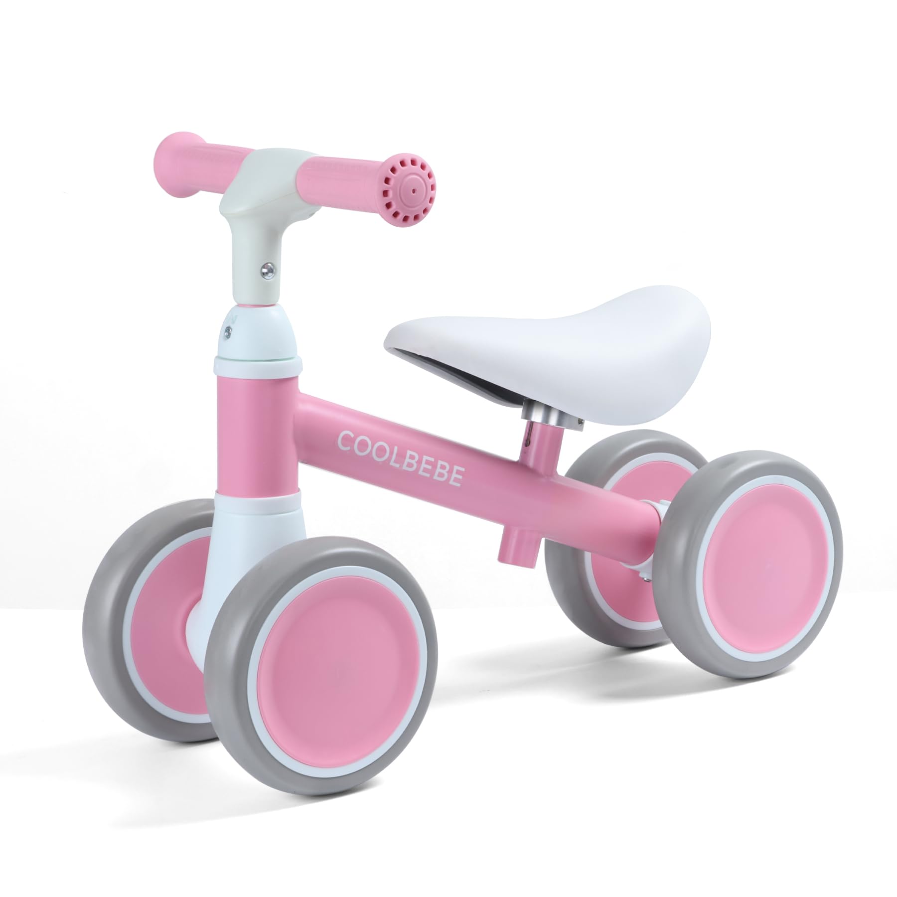 COOLBEBE Baby Balance Bike for 1 Year Old Boys Girls Gift, 2 Year Old Toddler Balance Bike with 4 Silent Wheels, One Year Old Birthday Gift Children