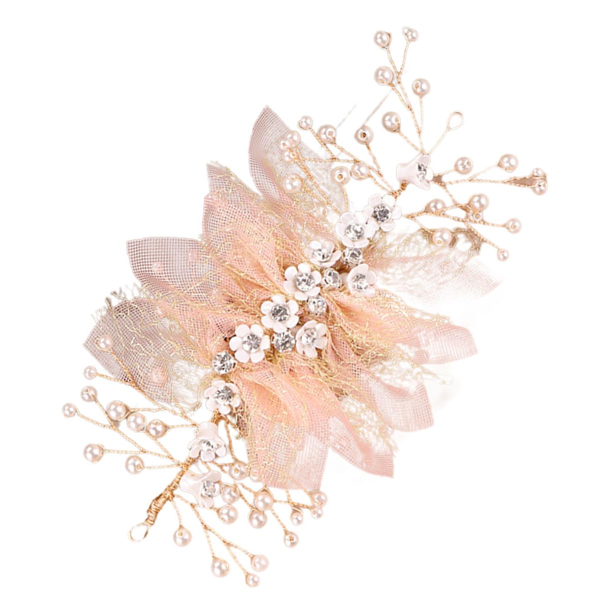 VICASKY 5 Pezzi Fascia Sposa con Artificiali Leggera e Accessorio Cerimonia per Damigelle e Matrimonio Decorativa per Acconciature Romantiche