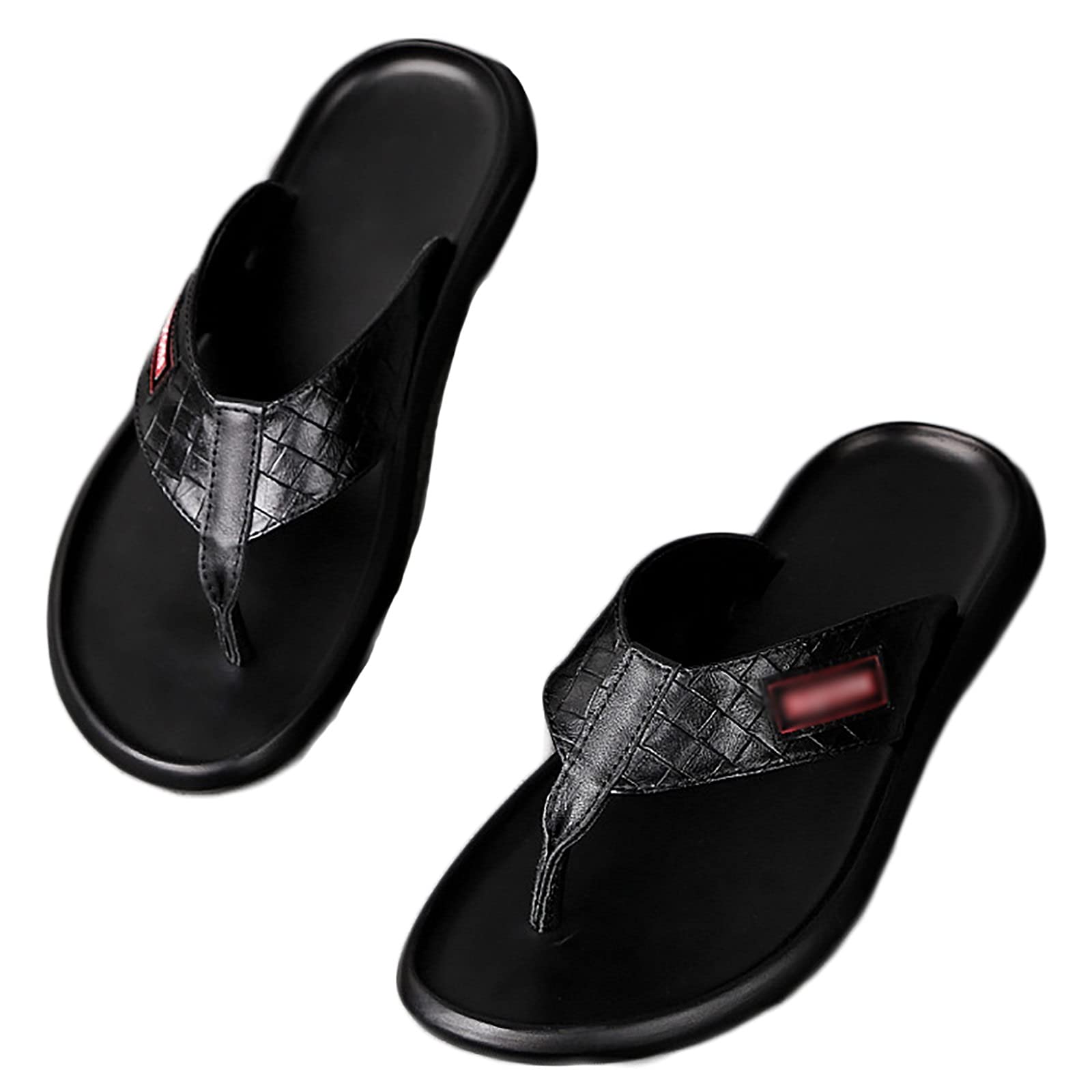 G&F Uomo Infradito Estate Spiaggia Pelle Bovina Punta Clip Sandali All'aperto Pantofole Piatte Supporto Arco Anti Scivolo