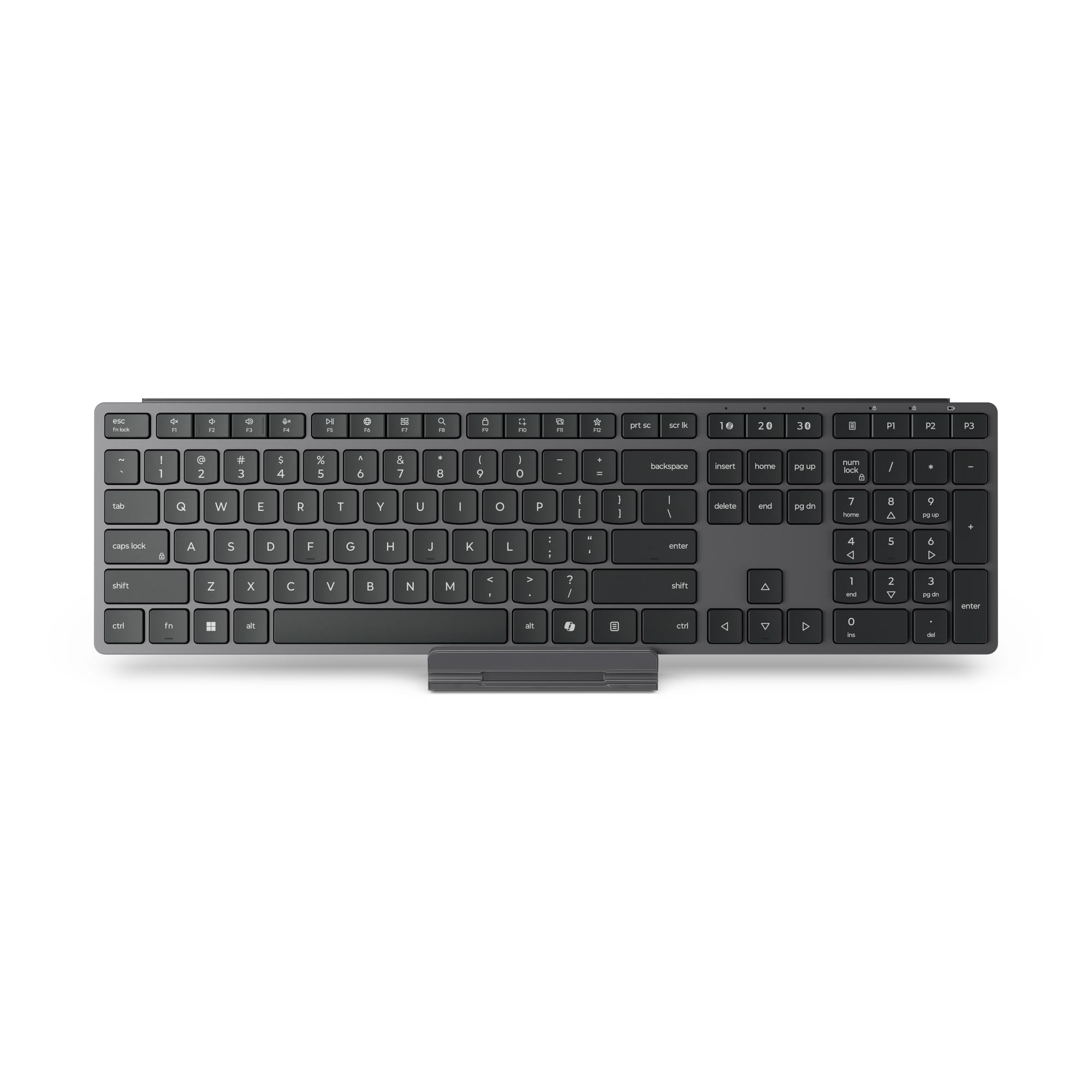 Lenovo 700 Teclado Inalámbrico Multidispositivo Modern (Bluetooth, 2.4 GHz, Conexión hasta 3 Dispositivos, Silencioso, Resistente a Salpicaduras, Soporte para Móvil, USB-A) QWERTY Español - Gris