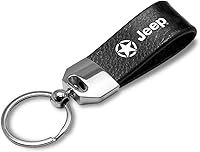 Vista 1 de iPick Image Llavero de metal cromado con logotipo de estrella para Jeep Willys, con licencia oficial, Negro