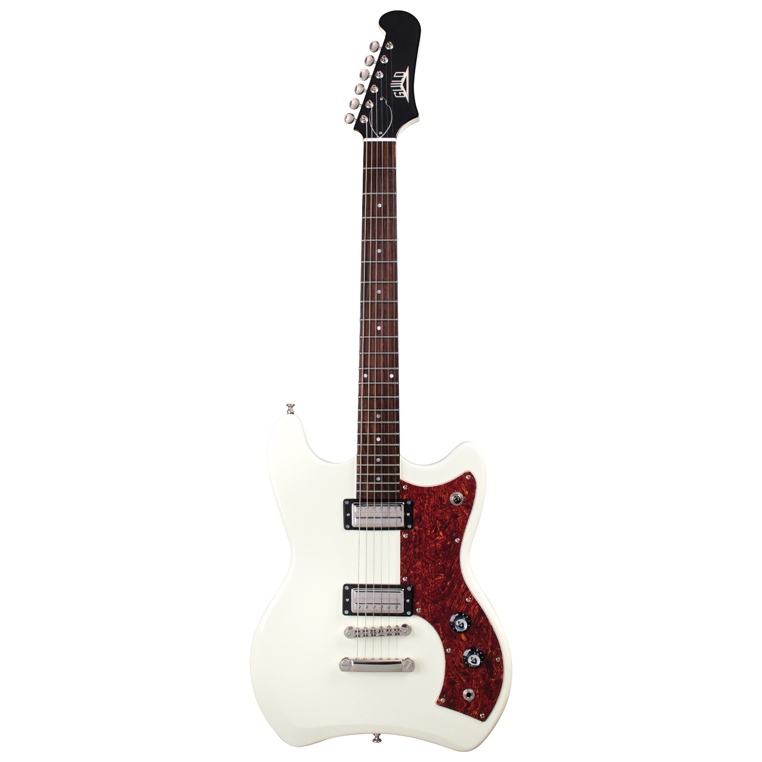 GuildNewark St. Collection 6 String Solid-Body Electric Guitar, Right, Vintage White (809870302371)