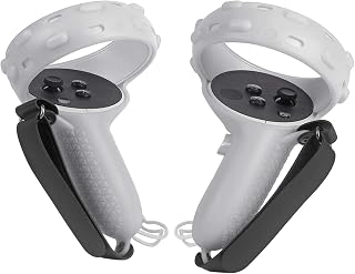 Touch Controller Grip Cover for Oculus Quest 2,Soft Silicone Handle Grip Protective Sleeve Cover with Hand Strap for Oculu... Price In India
