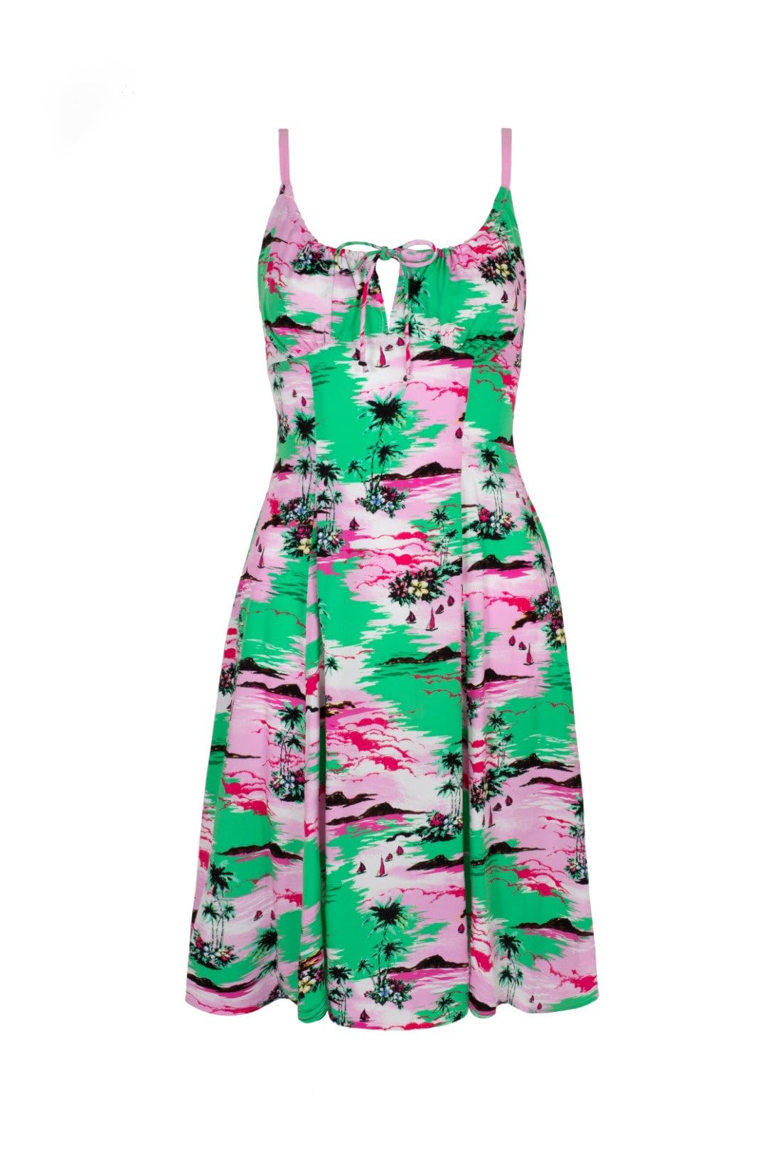 Hell Bunny - Women's Dress - Green - Viscose - Size L