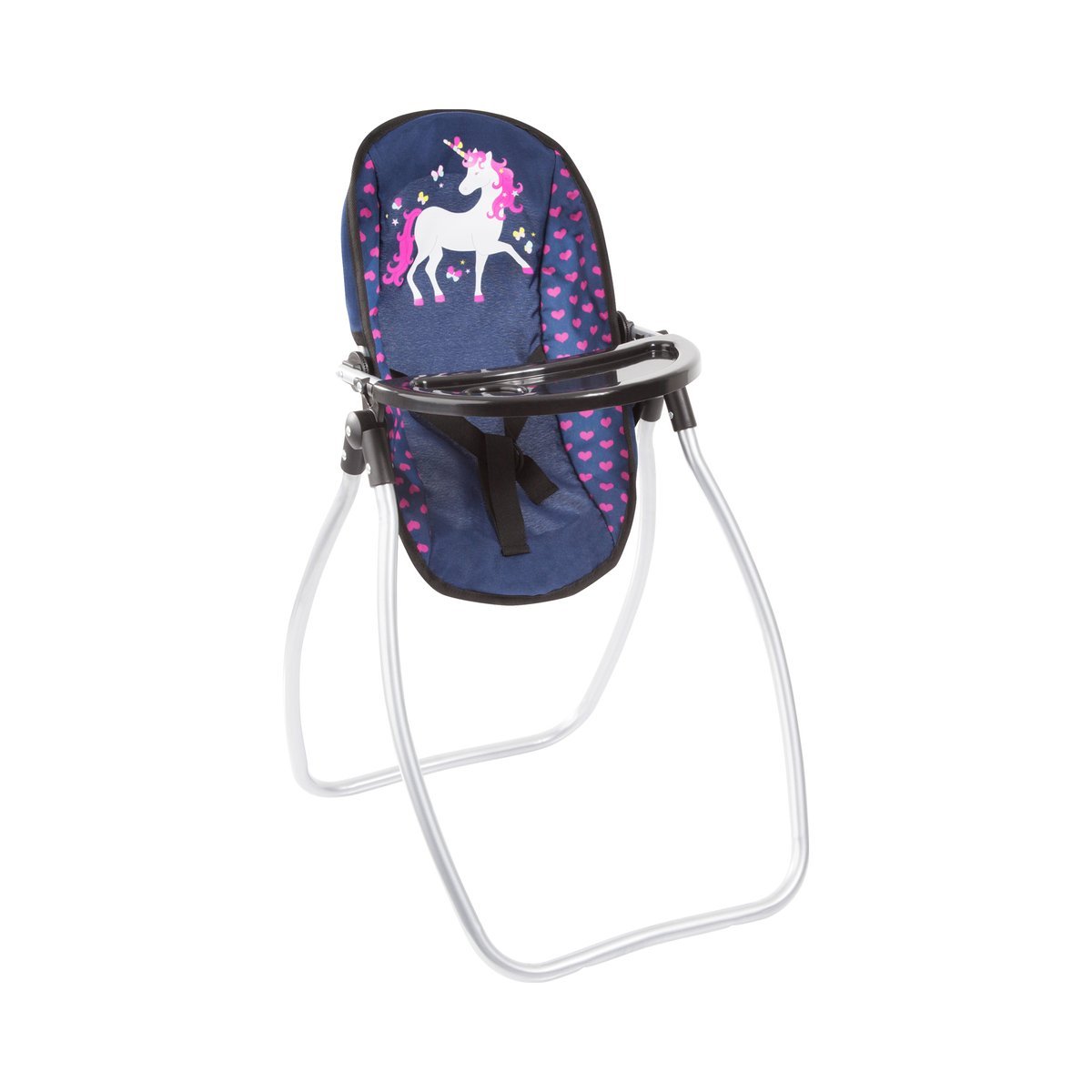 Bayer Design Poltroncina per bambole, seggiolone per bambole con borsa | Set per bambole con borsa e stoviglie in plastica