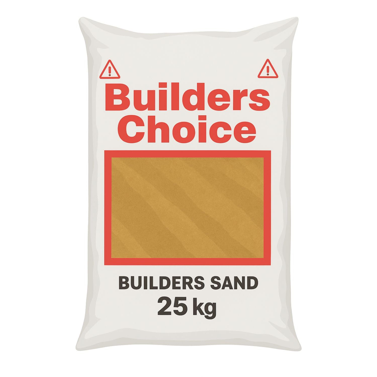 Premium Builders Building Sand 25kg - Suitable For Brick Laying Paving Flagging Pointing Landscaping Sub Base Prep Construction Lawn Maintenance Drainage Projects - 1 Pack 25kg