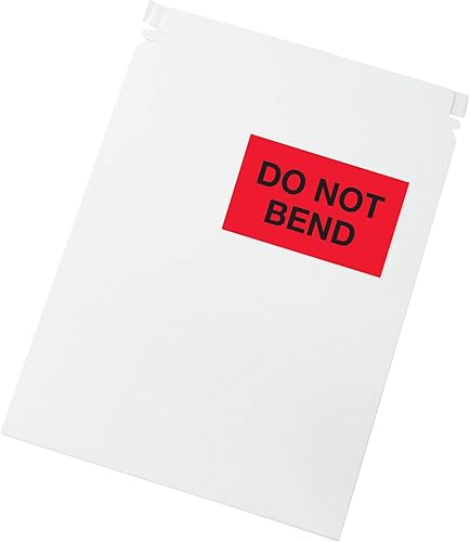 Miniatura 2 de Tape Logic Aviditi Tape Logic - Adhesivo adhesivo de advertencia rojo fluorescente "Do Not Bend", de 3 x 5 pulgadas, para envío, manipulación,