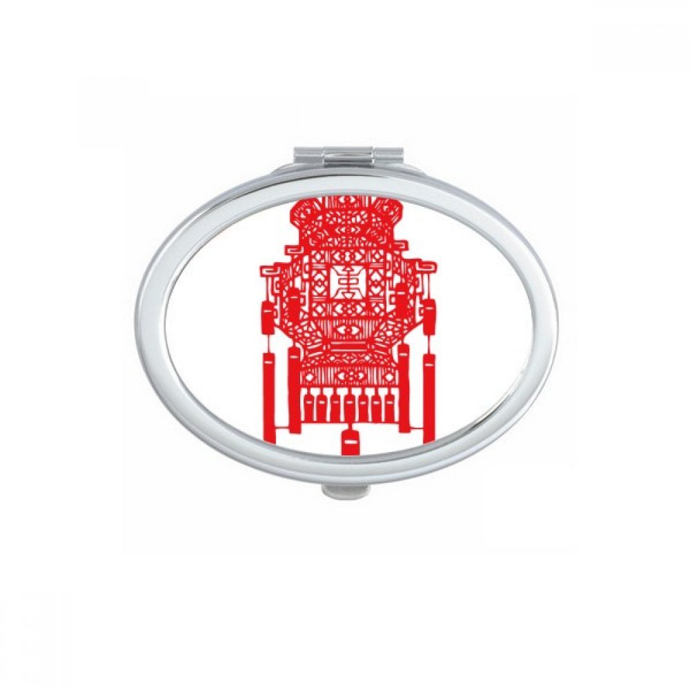 Miroir de poche à la main cadeau mignon motif traditionnel