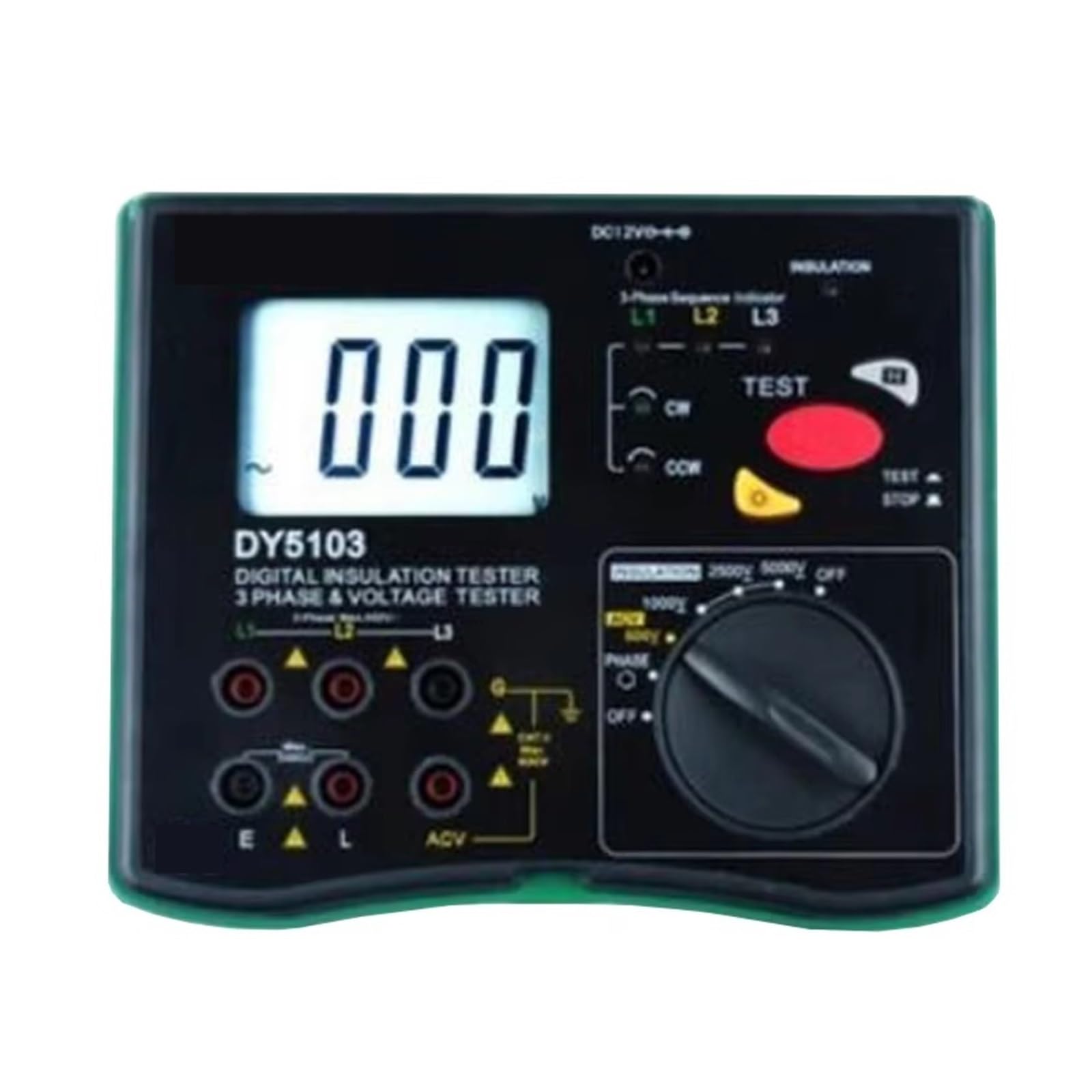 Medidor de Resistencia, Probador de resistencia a tierra con abrazadera digital DY5103, medidor de ohmios de tierra de 0,1-200 Ω
