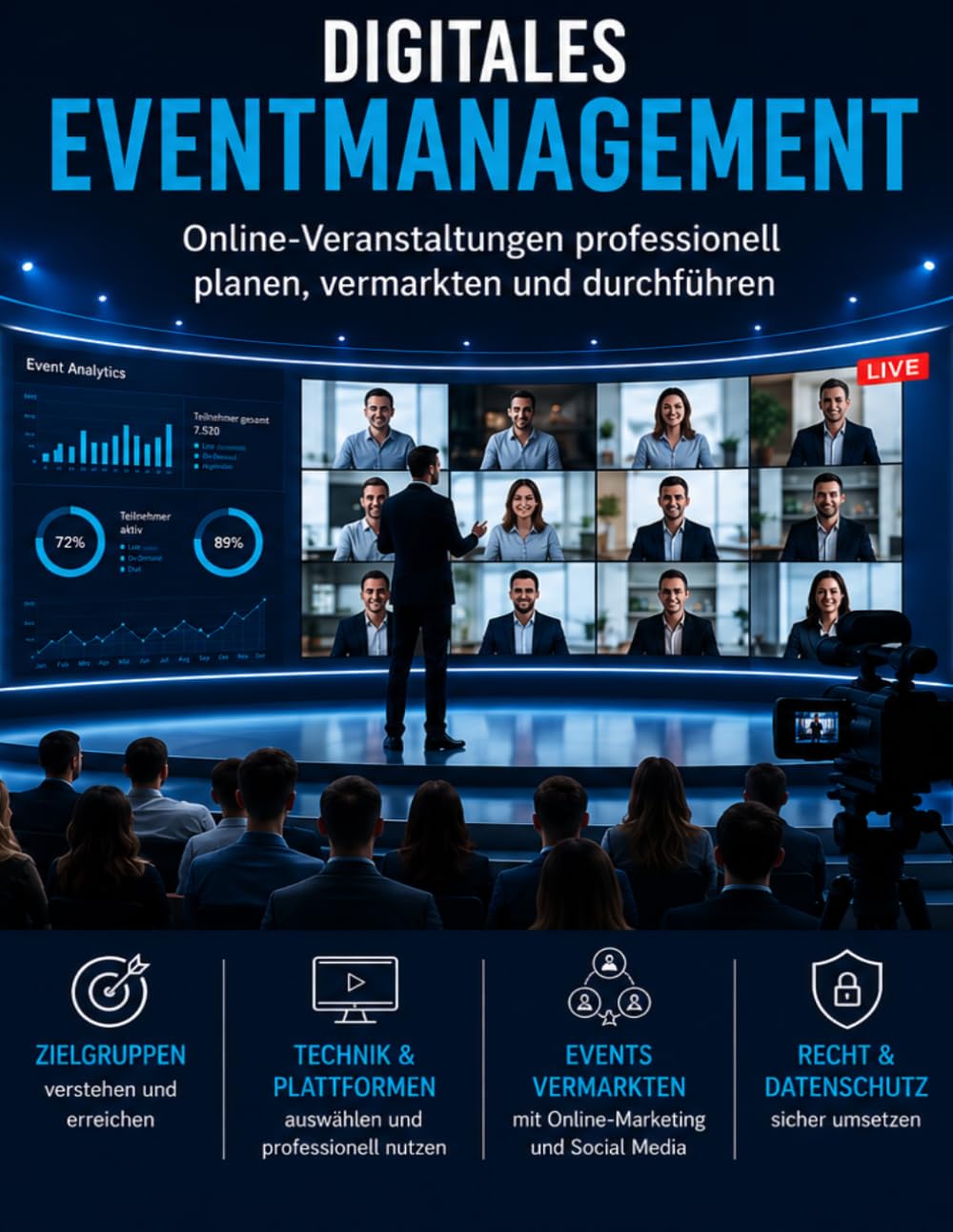 Digitales Eventmanagement: Online-Veranstaltungen professionell planen, vermarkten und durchführen – mit Technik, Praxiswissen und rechtlichen Grundlagen