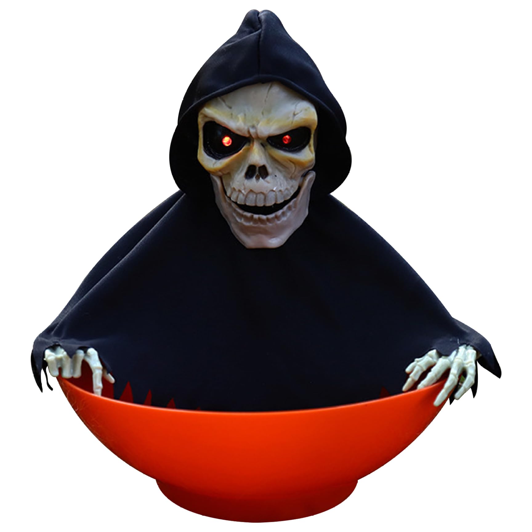 CNAFGBGG Halloween Candy Bowl Spooky Scary Halloween Candy Dish with Music & Light Movable Sound Activated Animatronics for Home, Party, Haunted House, Skeleton ..