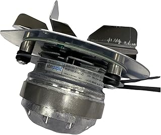 eRicambi Extractor aspirador de humos para estufas de pellet, con Encoder EBM R2E150-AN91-13, ventilador Ø 150 mm, potencia 32 W, revoluciones hasta 2400 RPM, alcance máximo de 185 m3/h