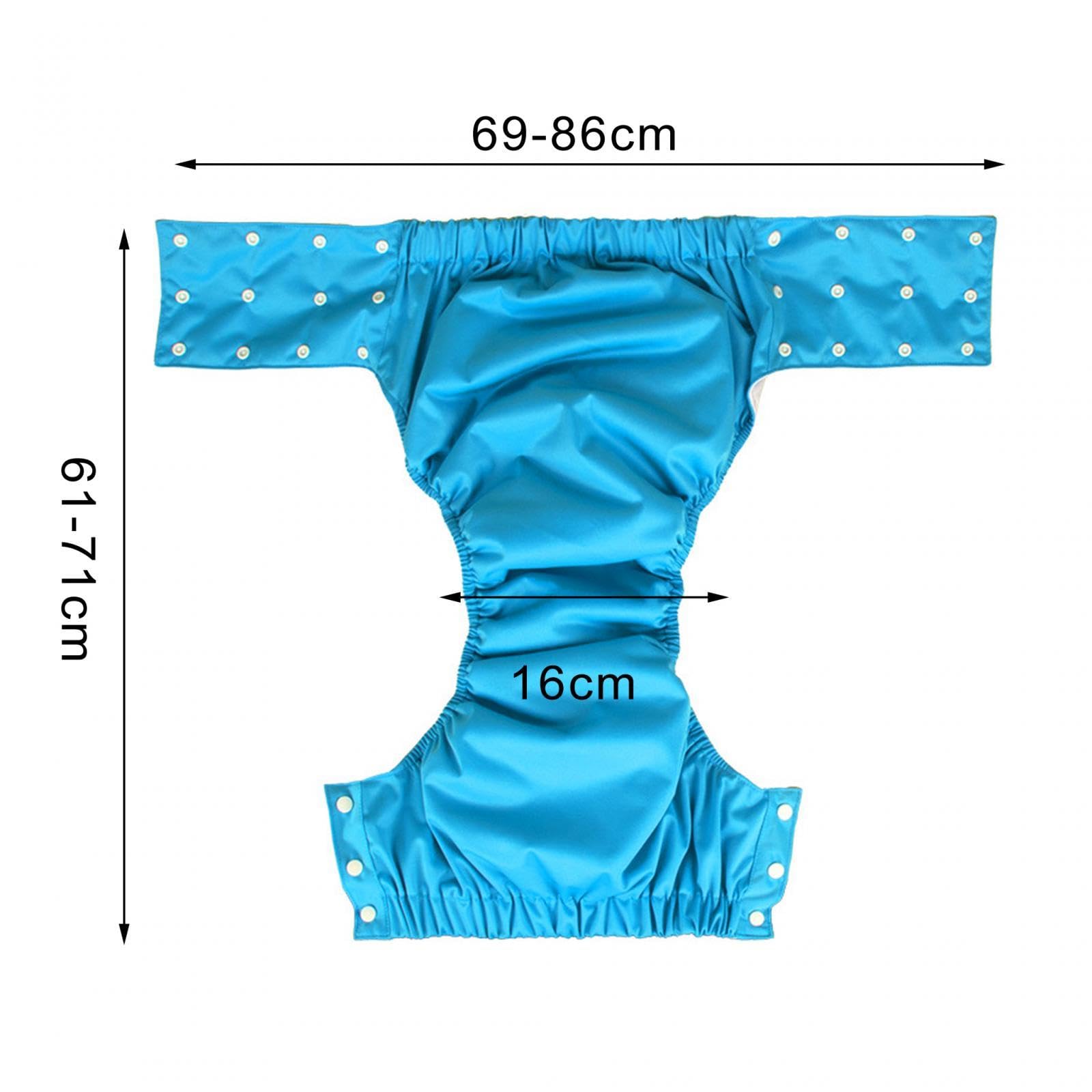 Couche Adulte, Couche-Culotte En Tissu Lavable pour Adulte, Couche Adulte Femme, Housse de Protection, Séchage Rapide, Robuste, Couche Réglable Respirante Réutilisable pour Les Personnes âgées, bleu
