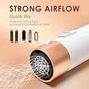 Lipzie 5-in-1 Hot Air Hair Styler Brush, 1000W Hair Dryer Brush with Interchangeable Attachments for Drying, Curling, Straightening, Volumizing & Smoothing, Corded Hair Styling Tool gallery image