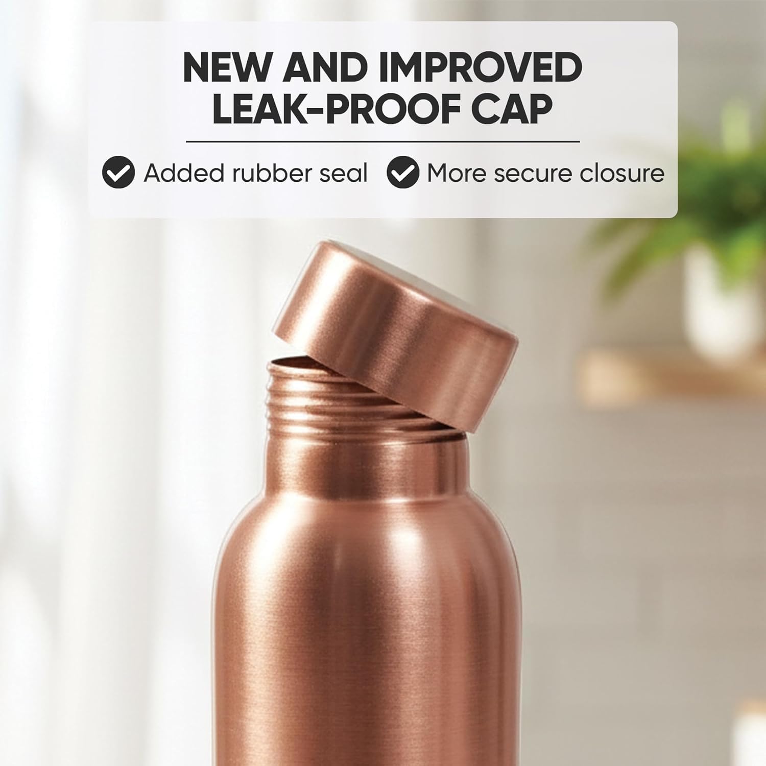 Amazon.com: Set of 2 Copper Water Bottles with Cups – 34 oz