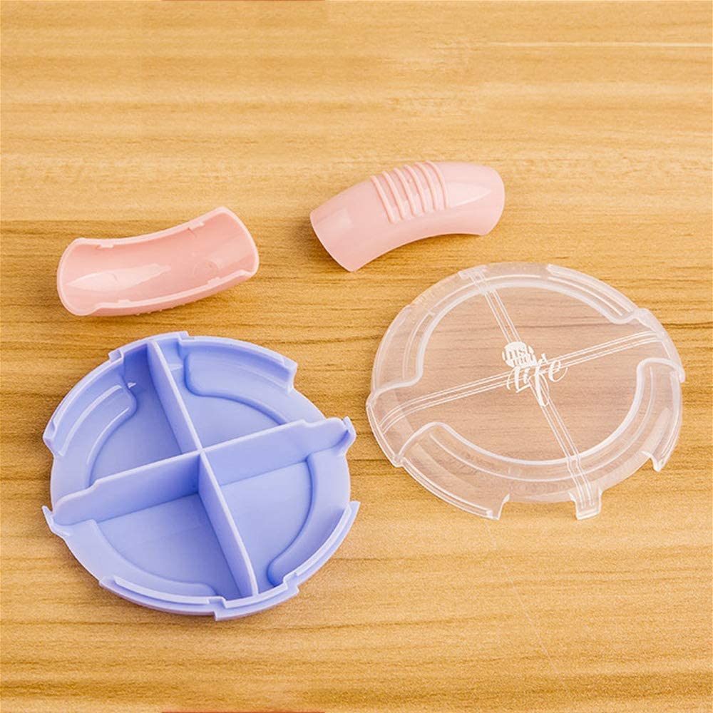 Pastillero, Organizador de Pastillas, Caja de Pastillas, sin BPA, Organizador de Pastillas, portátil, Desmontable, con 4 Compartimentos