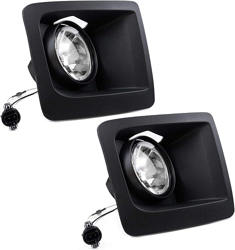 Miniatura 2 de RP Remarkable Power, Compatible con Sierra 1500 2014-2016 faros antiniebla transparentes, par de lentes transparentes, bombillas H3 12V 20W FL7086