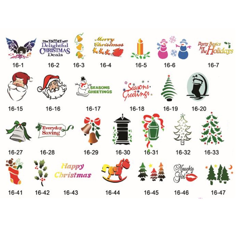 Buyter Reuseable Unique Stencil Designs Airbrush Tattoo Template Set Booklet (Book-16)