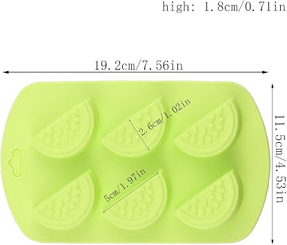 6 Cavity Fruit Silicone Candy Molds Set Of 2