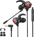 BlueFire 3.5mm Gaming Headphones with Noise-Cancelling Mic, Stereo Gaming Earbuds PC Gaming Earphone with Microphone & Volume Control for PC Phone(Black)