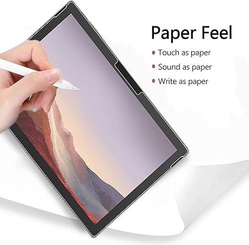 Miniatura 2 de Megoo Paquete de 2 protectores de pantalla mate para Surface Pro 7 Plus/Surface Pro 7/6/5/4/3 de 12.3 pulgadas, sensación de papel, antirreflejos,