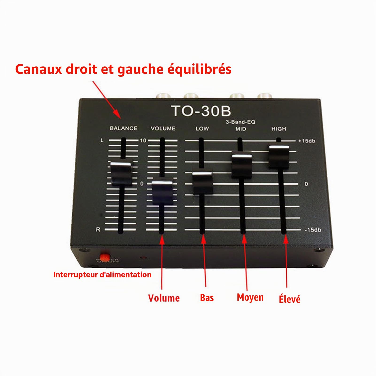 Eq Equalizer Stéréo Préampli, Préampli De Contrôle Du Volume Récepteurs Stéréo High Medium Low 3 Bands Sound Channel Balance Volume Control Préamplis Pour La Maison Électronique Haut-Parleurs