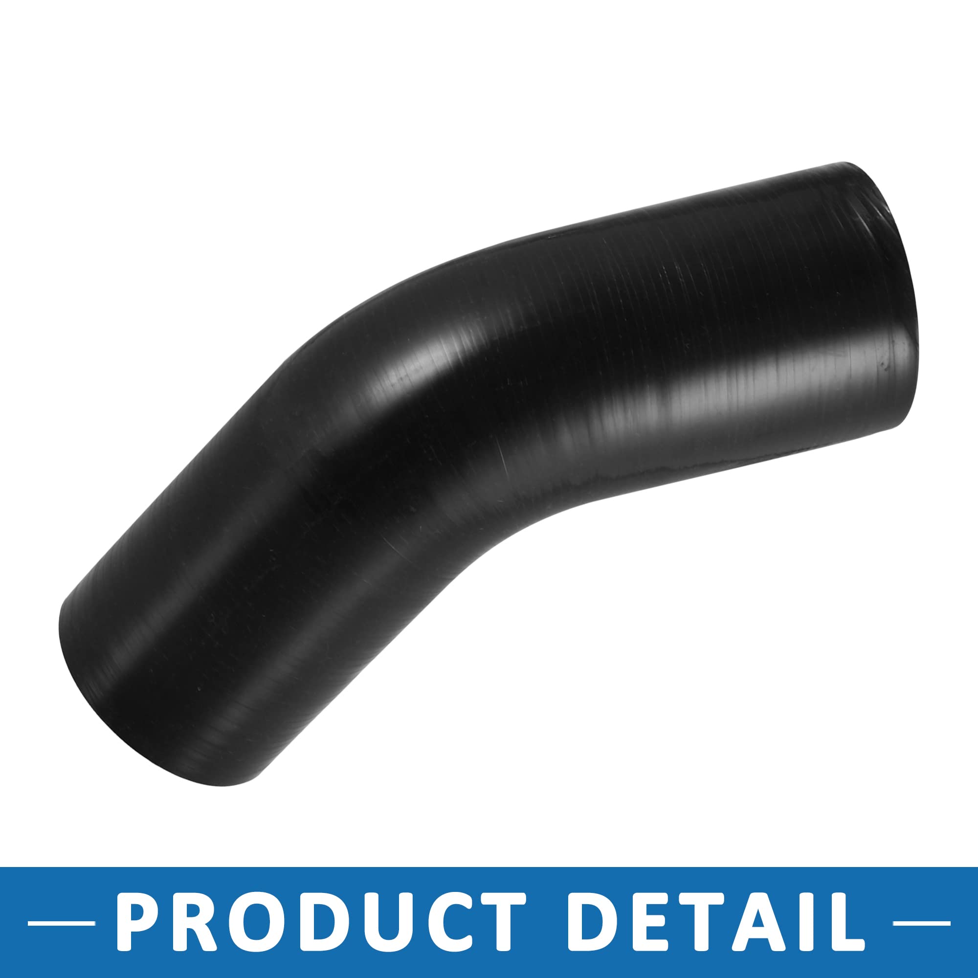 A ABSOPRO 70mm 2.75" ID 45° Silicone Auto Riduttore Tubo Collettore Tubo BK