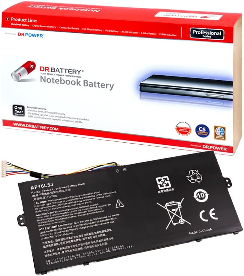 AP16L5J Laptop Battery for Acer Swift 5 SF514 Swift 5 Pro SF514 Spin 1 SP111 TravelMate X514 TravelMate X5 TMX514 Switch 3 SW312 Chromebook Spin 311 CP311 Series KT.00205.008