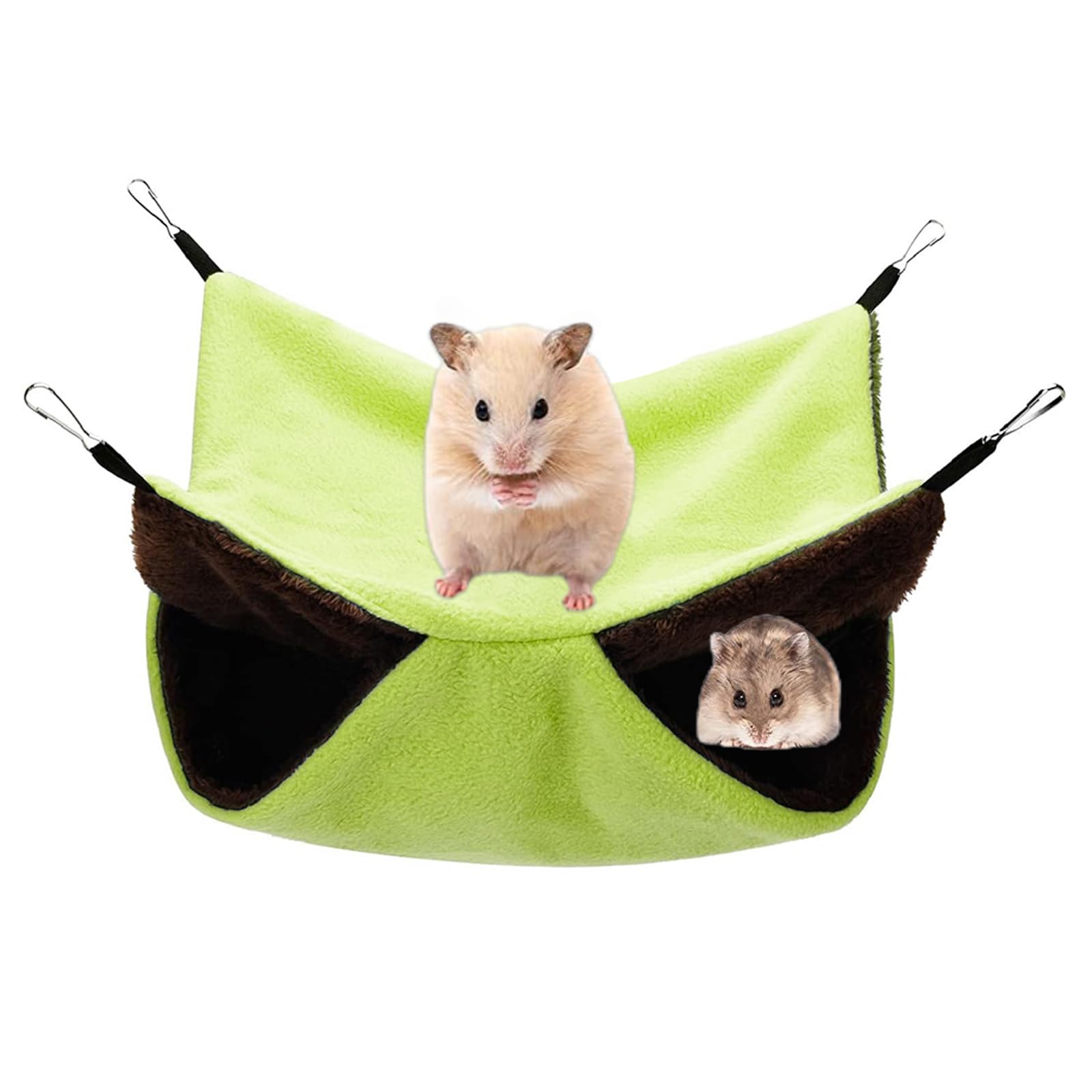 Amaca Doppio Strato Per Piccoli Animali - 34x34cm, Verde, Per Criceti, Scoiattoli E Furetti - Foto 7
