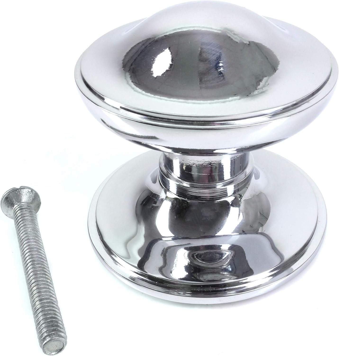Xgaghb Polished Chrome Centre Knob - 70Mm Round Fixed Door Pull