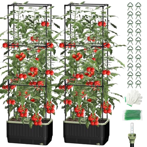 MQJIAZHI Self Watering Tomato Planter & Trellis 2PC