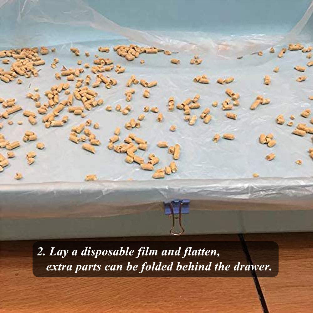 50 forros desechables de gran tamaño para jaula de conejo, plástico para caja de arena para inodoro de conejo, película de almohadilla para caca de conejo, fácil limpieza, accesorios de jaula a prueba