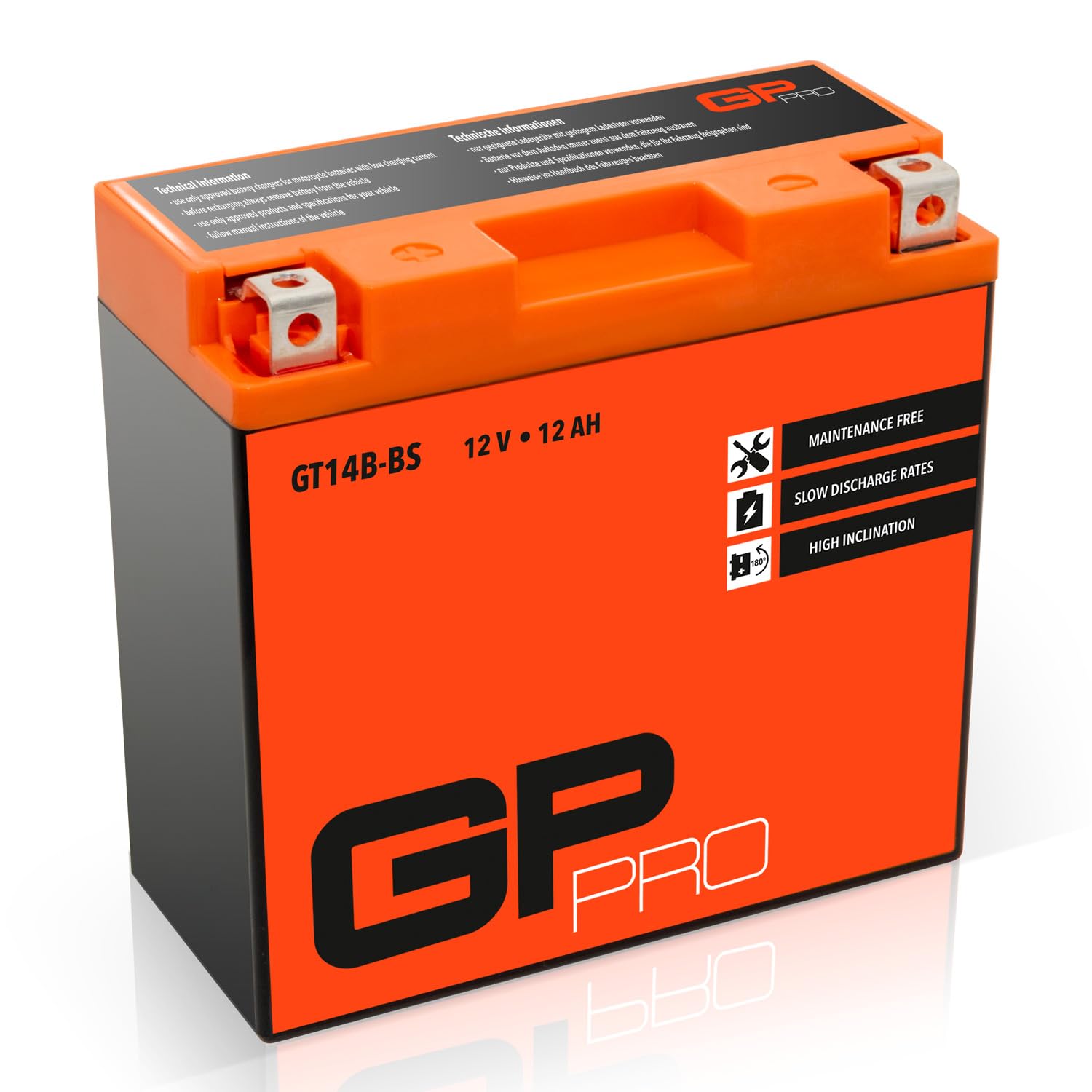 Akumulator żelowy GP-PRO GT14B-BS 12V 12Ah 210A bezobsługowy