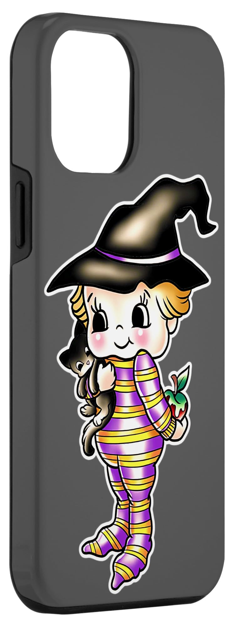Kewpie Baby Witch and Cat Case for iPhone 15 Pro Max - Image 3
