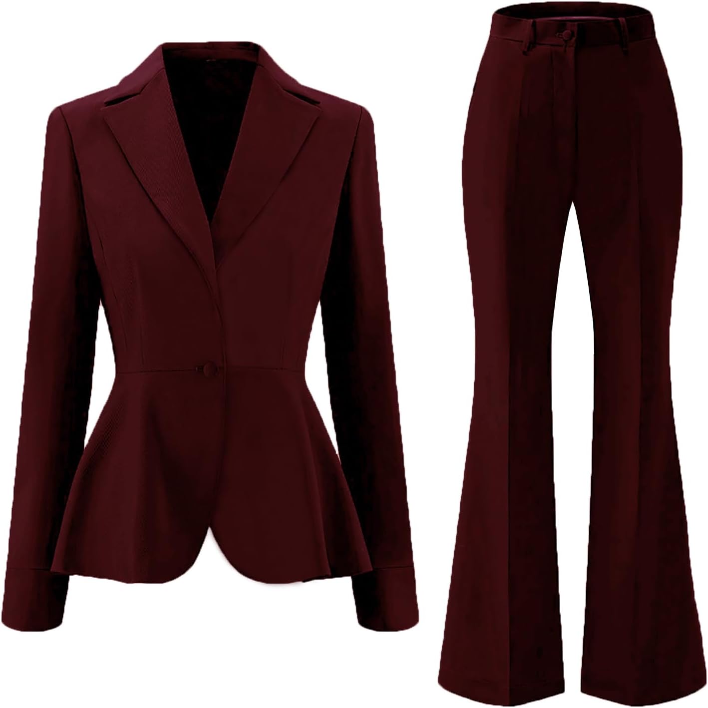 Womens Suits 2 Piece Pants Suit for Women Business Casual Long Sleeve Blazer and Pants Set Slim Fit Outfits for Women