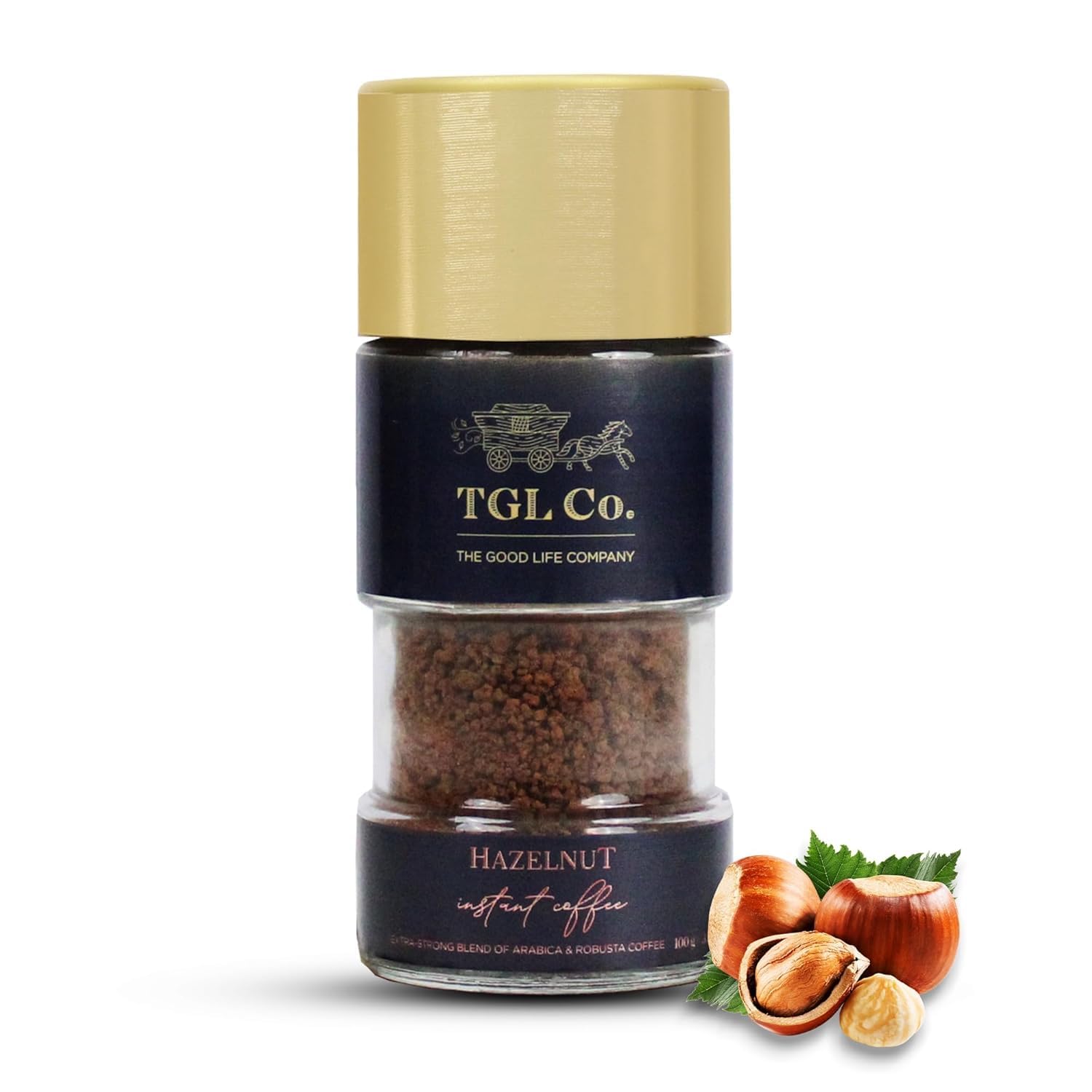 TGL Co. Hazelnut Flavoured Instant Coffee Powder (100 Gm) | Rich & Smooth Taste | Everyday Coffee | Makes 50 Cups