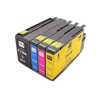 HP DesignJet 711 インクカートリッジ 4個セット Amazon.co.jp: OUGUAN Hp HP 711 互換インク 4色セット IC