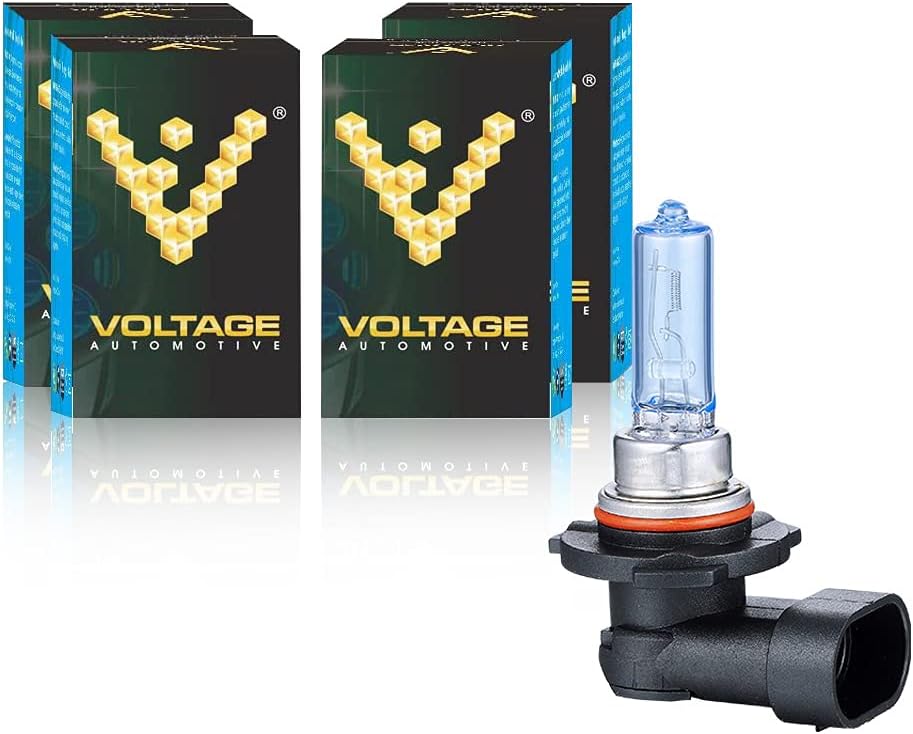 Voltage Automotive 9005 HB3 Bulb Polarize White Replacement - Professional Upgrade For High Beam Low Beam Driving Fog Light (4 Pack)