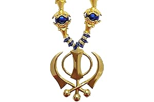 Mart Golden Khanda Pearls and Caps Car Hanging: Spiritual Protection and Divine...