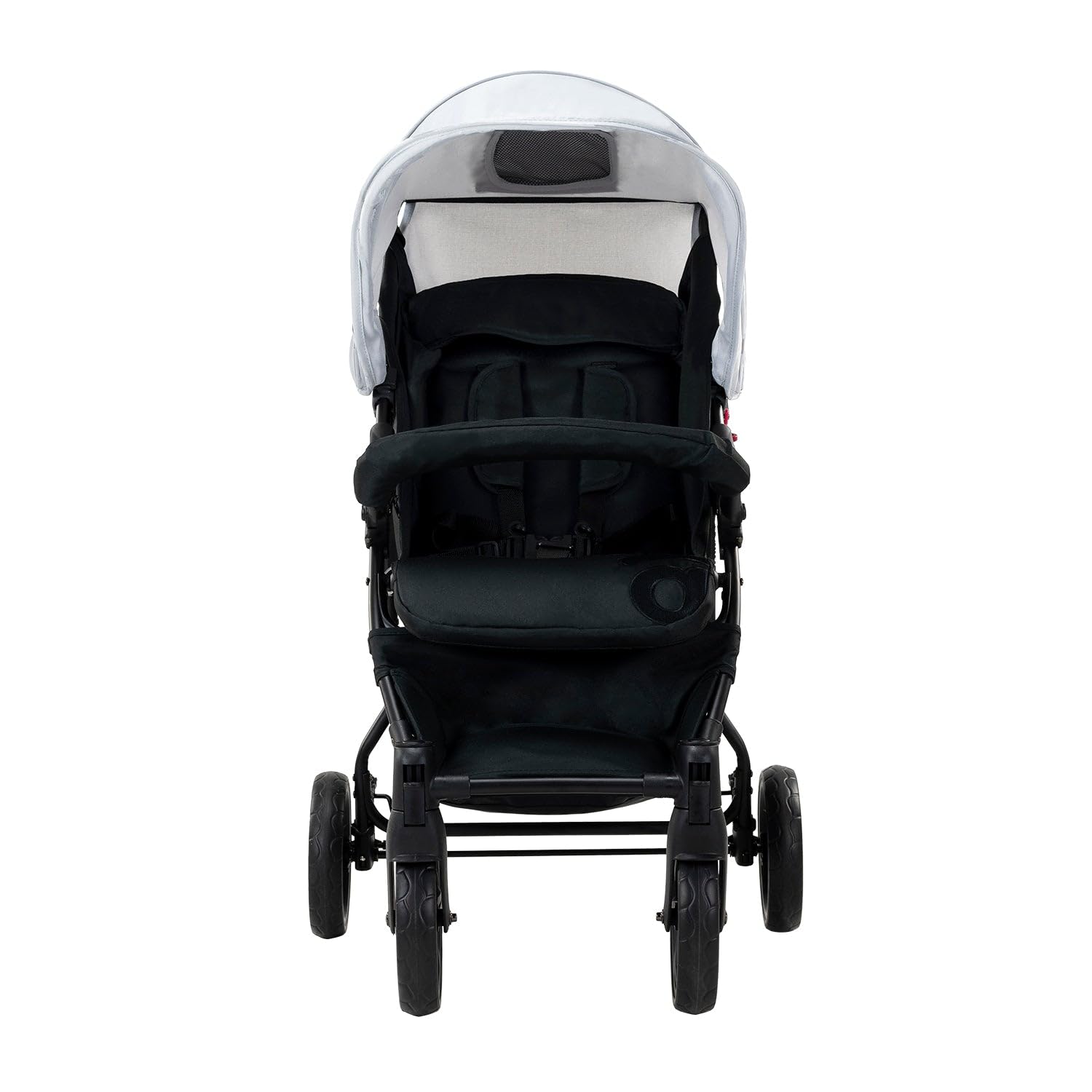 Asalvo PICKY Silla de paseo, Carrito bebé, Carro para bebés, Confortable, Segura, Capota con Ventana, Freno Trasero, Maniobrable, Plegado compacto, Carga máxima 16 kg, Gris