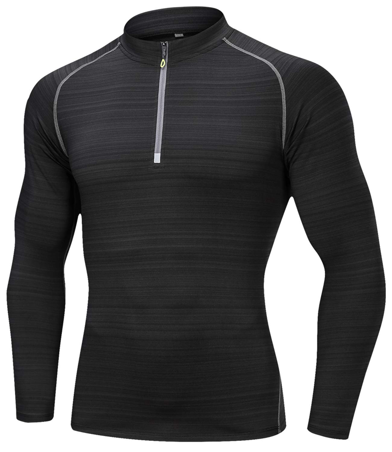 OUTTOMen's Long Sleeve Lightweight Pullover Running Shirts 1/2 Zip Top