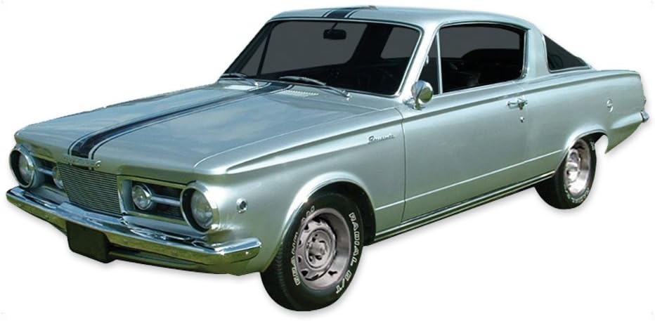 1967 Plymouth Barracuda Over-Roof Stencil or Vinyl Decals & Stripes Kit - RED