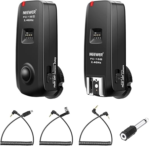 Neewer FC-16 Multi-Channel 2.4GHz 3-IN-1 Wireless Flash/Studio Flash Trigger with Remote Shutter for Nikon D7100 D7000 D5100 D5000 D3200 D3100 D600 D90 D800E D800 D700 D300S D300 D200 D4 D3S D3X D2Xs