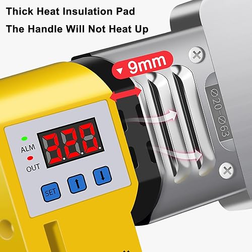Miniatura 5 de Soldador de fusión,Máquina de fusión en caliente digital con ajuste de temperatura,Máquina de soldadura de tubos de 8.4-23.7 pulgadas,Máquina de