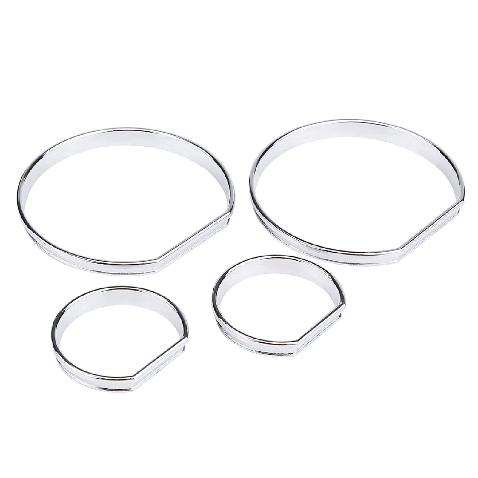 4pcs voiture tableau de bord avant compteur de vitesse jauge décoration cadre cadran anneaux garniture pour E46, cadre de décroation, compteur de vitesse jauge cadran anneaux cadre tableau de bord co