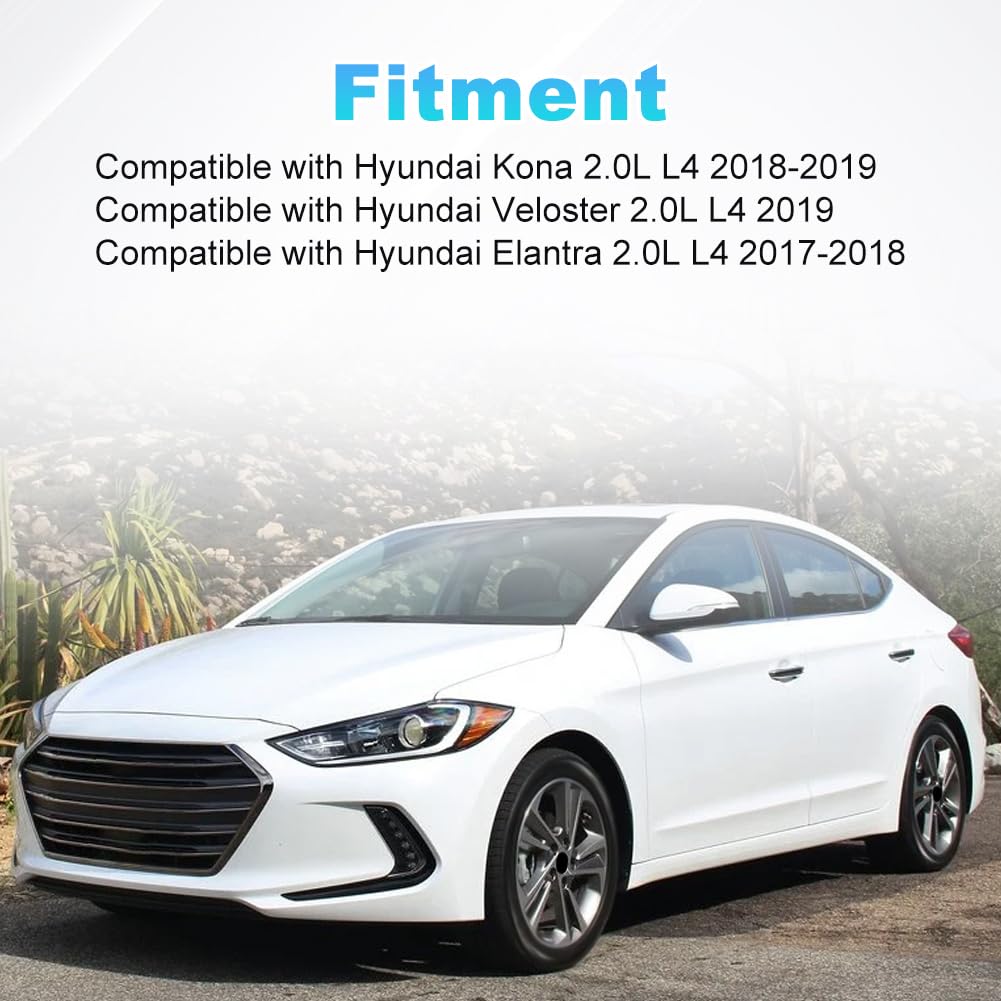 JDMON STD Engine Piston & Piston Snap Rings & Piston Pin Set Compatible with Hyundai Kona Veloster Elantra 2017-2019 2.0L Replace 23040-2E601 23041-2E800