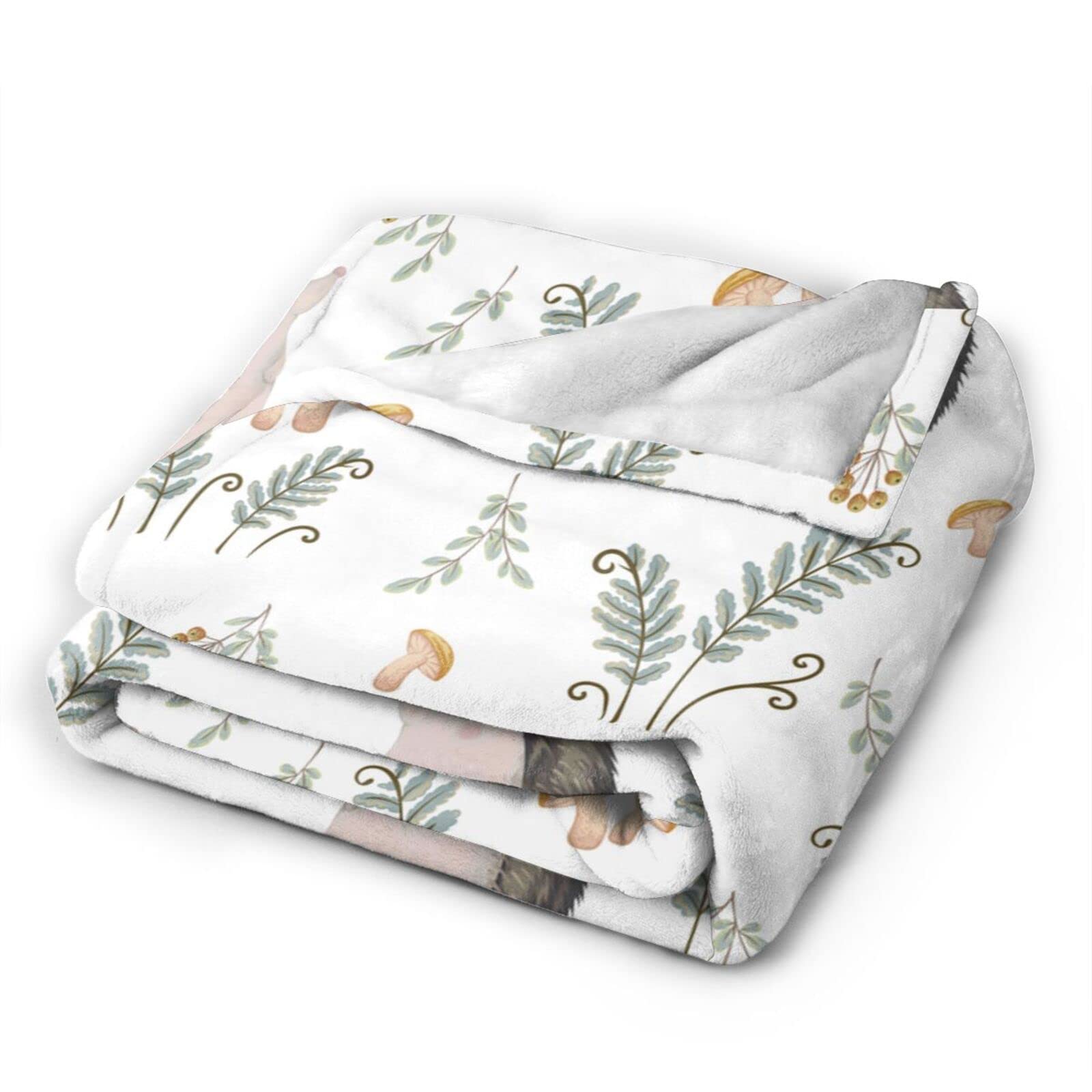 Coperta con motivo riccio, super morbida e calda, per letto di ragazze e ragazzi, idea regalo per divano, camera da letto, divano, ufficio, auto, per tutte le stagioni, accogliente coperta in flanella