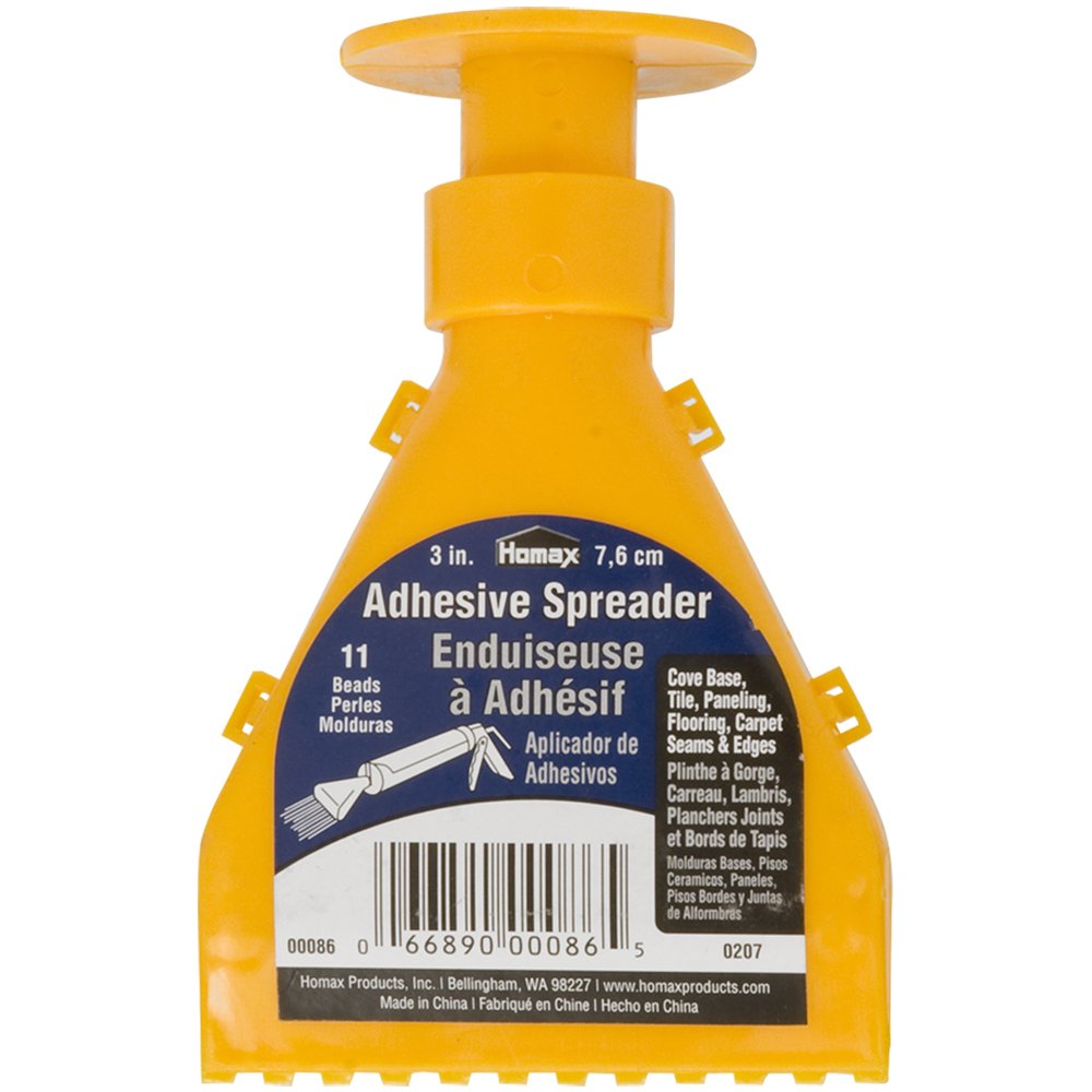 Espátula adhesiva, amarillo, 7,62 cm, 1/4 pulgadas, espumador para azulejos de cerámica