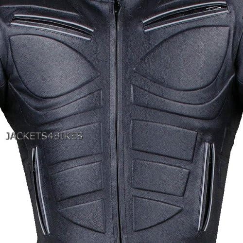 Men's Blade Motorcycle Riding Leather CE Armor Biker Ventilated Jacket Black L